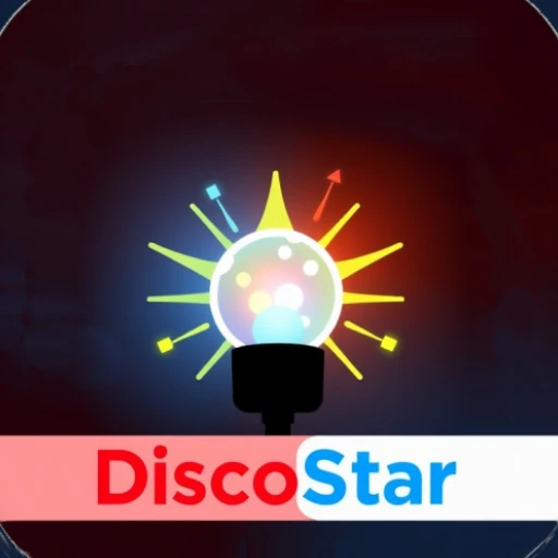 Logo aplikacji DiscoStar - świecąca kula