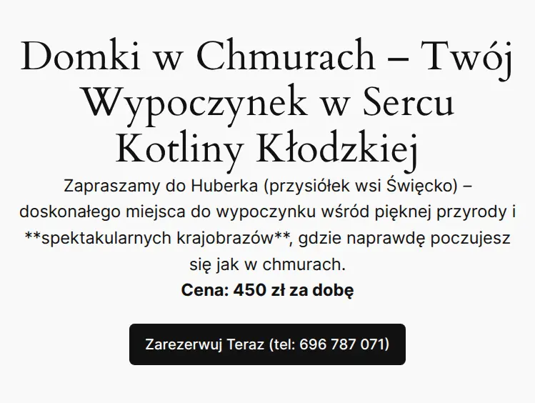 Miniaturka strony Domki w Chmurach